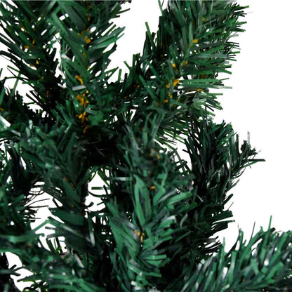 vidaXL Künstlicher Halb-Weihnachtsbaum mit Ständer Schlank Grün 210 cm