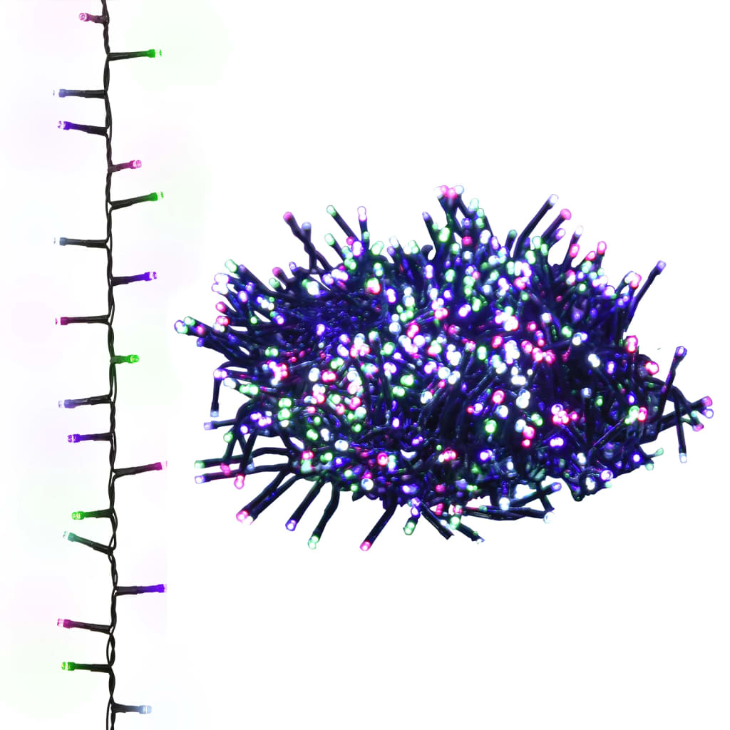 LED-Lichterkette mit 1000 LEDs Pastell Mehrfarbig 25 m PVC