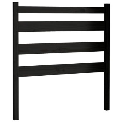 vidaXL Kopfteil Schwarz 106x4x100 cm Massivholz Kiefer