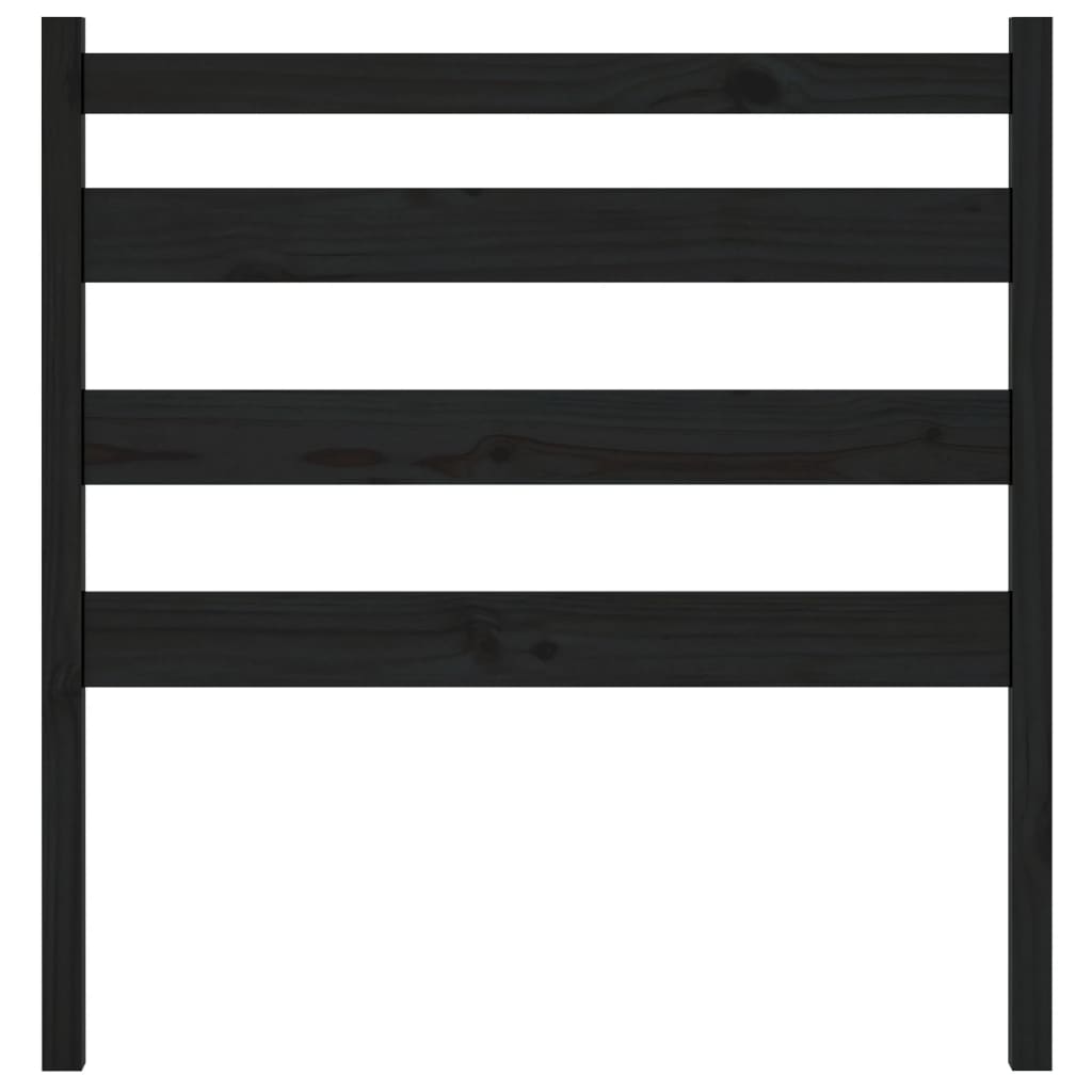 vidaXL Kopfteil Schwarz 106x4x100 cm Massivholz Kiefer