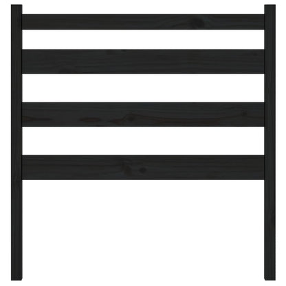 vidaXL Kopfteil Schwarz 106x4x100 cm Massivholz Kiefer