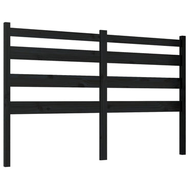 vidaXL Kopfteil Schwarz 126x4x100 cm Massivholz Kiefer