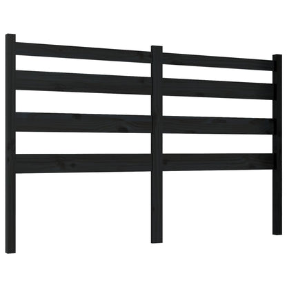 vidaXL Kopfteil Schwarz 126x4x100 cm Massivholz Kiefer