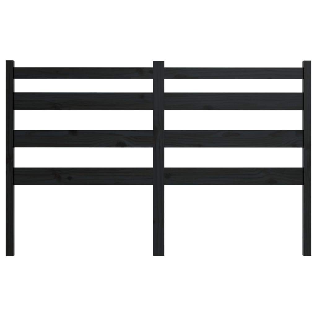vidaXL Kopfteil Schwarz 146x4x100 cm Massivholz Kiefer