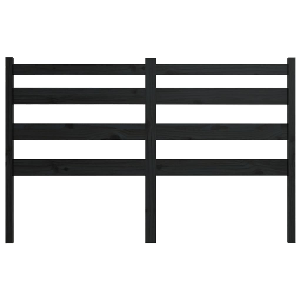 vidaXL Kopfteil Schwarz 206x4x100 cm Massivholz Kiefer