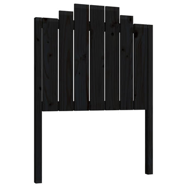 vidaXL Kopfteil Schwarz 81x4x110 cm Massivholz Kiefer