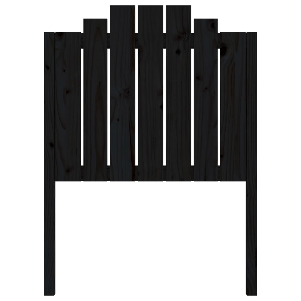 vidaXL Kopfteil Schwarz 81x4x110 cm Massivholz Kiefer