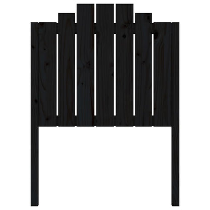 vidaXL Kopfteil Schwarz 81x4x110 cm Massivholz Kiefer
