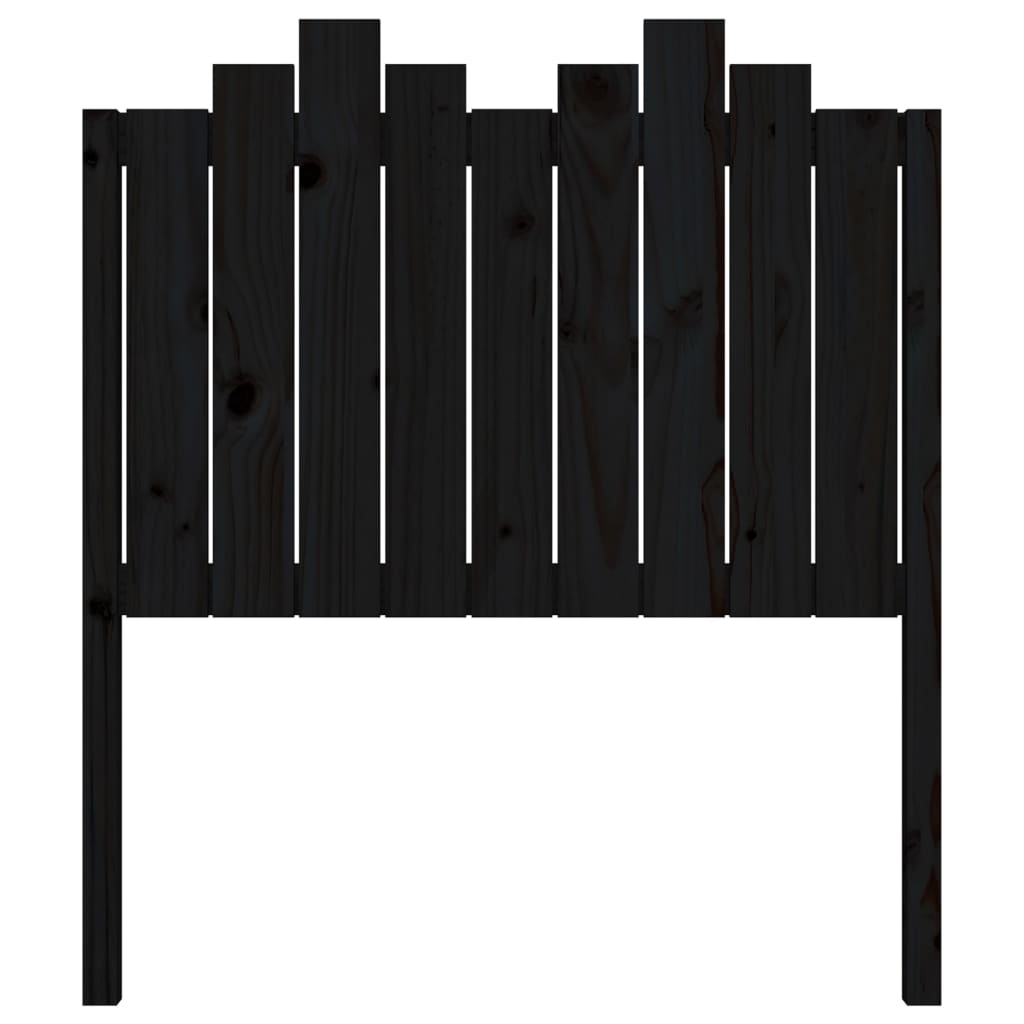 vidaXL Kopfteil Schwarz 96x4x110 cm Massivholz Kiefer