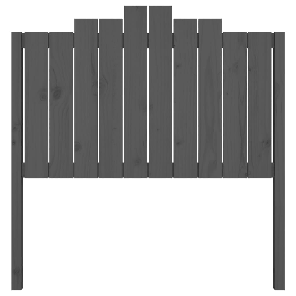 vidaXL Kopfteil Grau 106x4x110cm Massivholz Kiefer