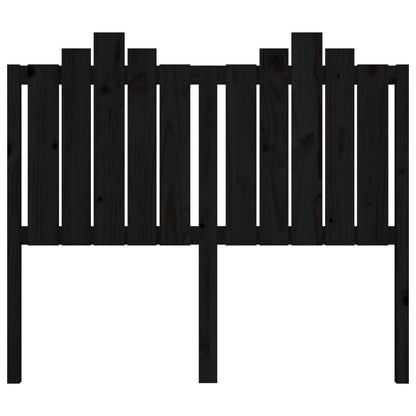 vidaXL Kopfteil Schwarz 126x4x110 cm Massivholz Kiefer