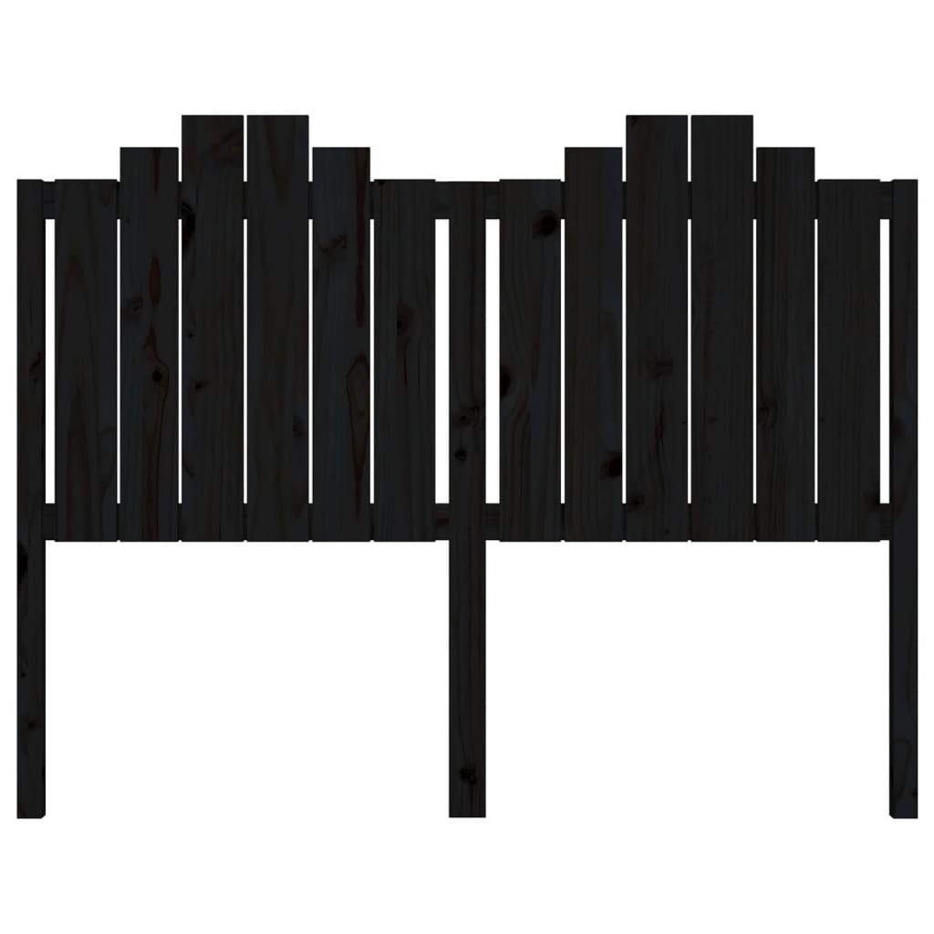 vidaXL Kopfteil Schwarz 146x4x110 cm Massivholz Kiefer