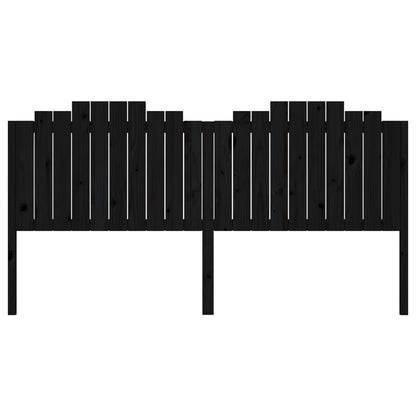 vidaXL Kopfteil Schwarz 206x4x110 cm Massivholz Kiefer