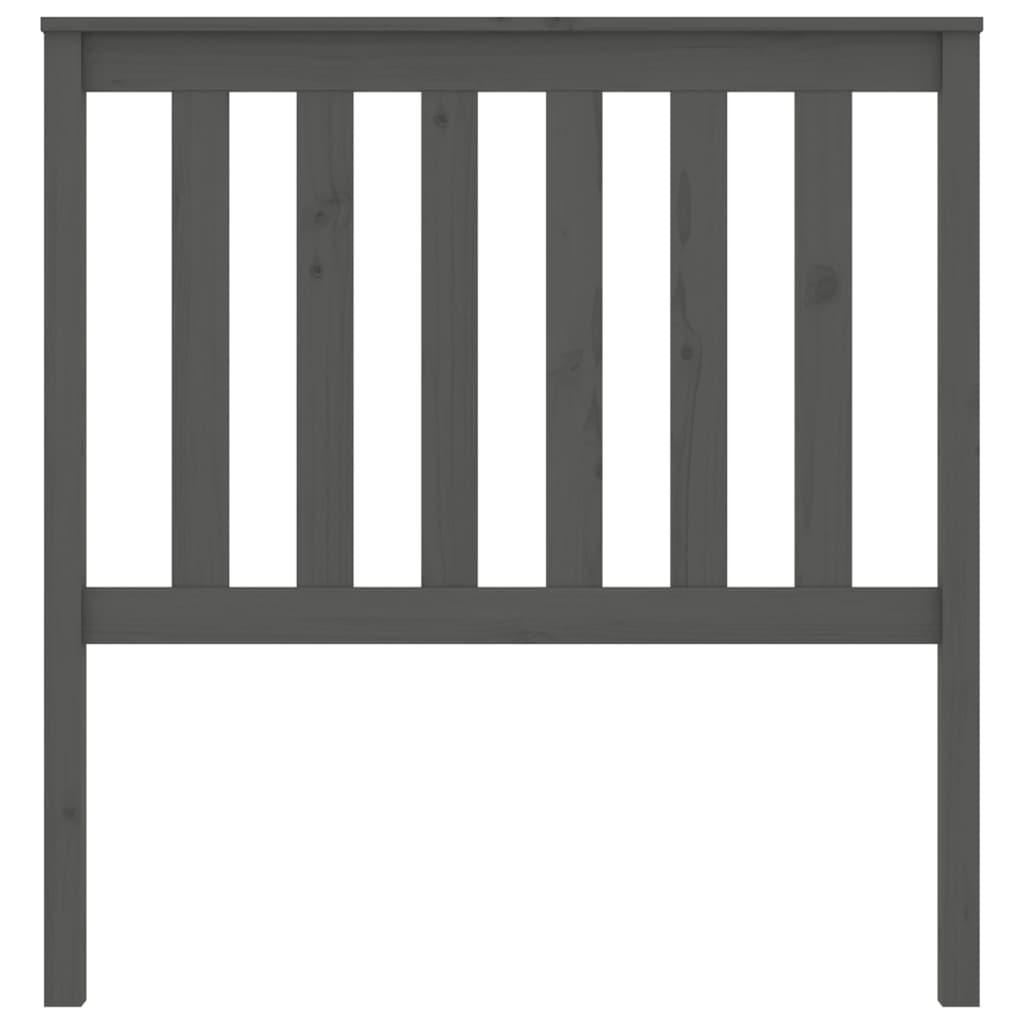 vidaXL Kopfteil Grau 96x6x101 cm Massivholz Kiefer