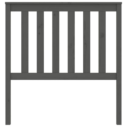 vidaXL Kopfteil Grau 96x6x101 cm Massivholz Kiefer