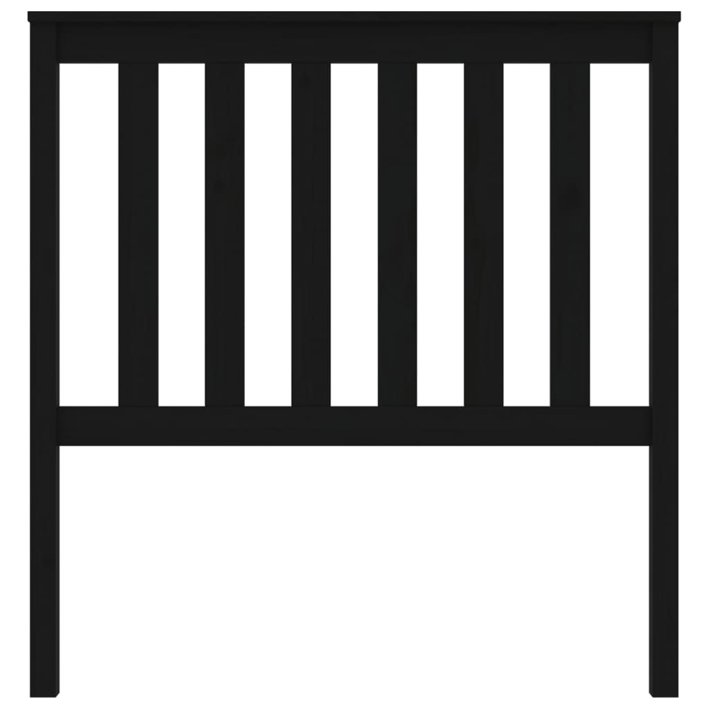vidaXL Kopfteil Schwarz 96x6x101 cm Massivholz Kiefer