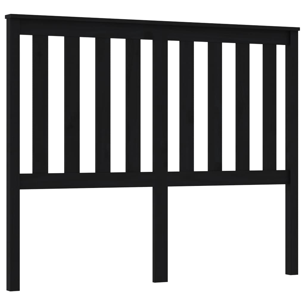 vidaXL Kopfteil Schwarz 126x6x101 cm Massivholz Kiefer