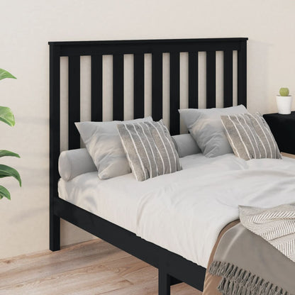 vidaXL Kopfteil Schwarz 126x6x101 cm Massivholz Kiefer
