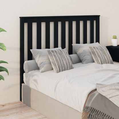 vidaXL Kopfteil Schwarz 126x6x101 cm Massivholz Kiefer