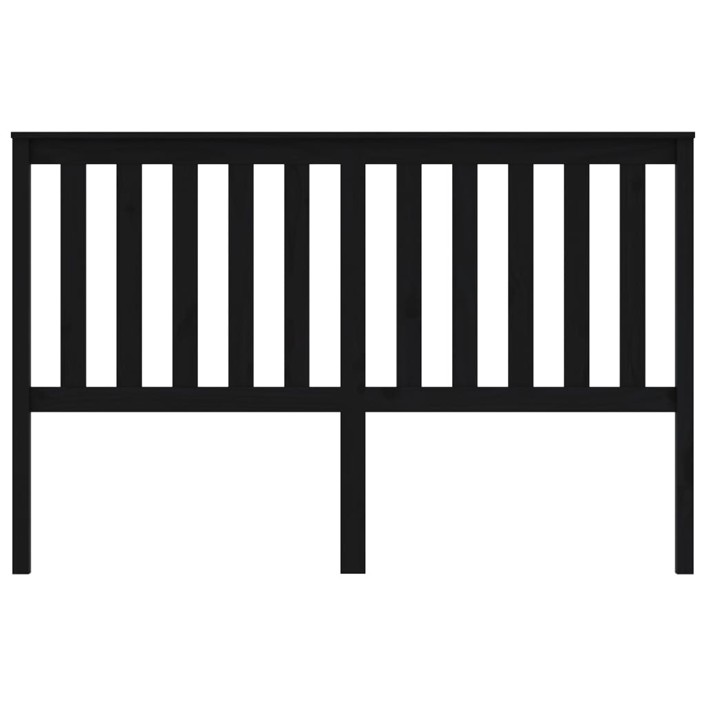 vidaXL Kopfteil Schwarz 166x6x101 cm Massivholz Kiefer