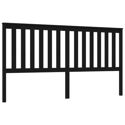vidaXL Kopfteil Schwarz 186x6x101 cm Massivholz Kiefer