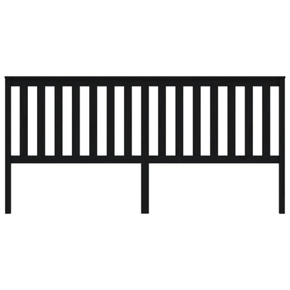 vidaXL Kopfteil Schwarz 206x6x101 cm Massivholz Kiefer
