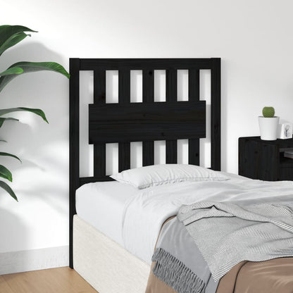 vidaXL Kopfteil Schwarz 80,5x4x100 cm Massivholz Kiefer