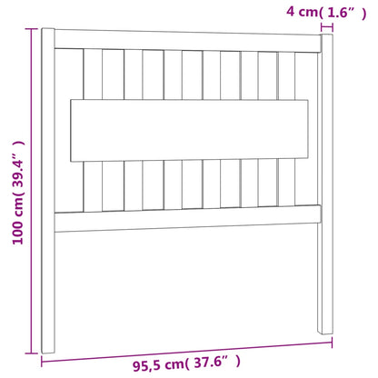 vidaXL Kopfteil 95,5x4x100 cm Massivholz Kiefer