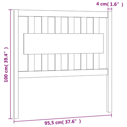 vidaXL Kopfteil Weiß 95,5x4x100 cm Massivholz Kiefer