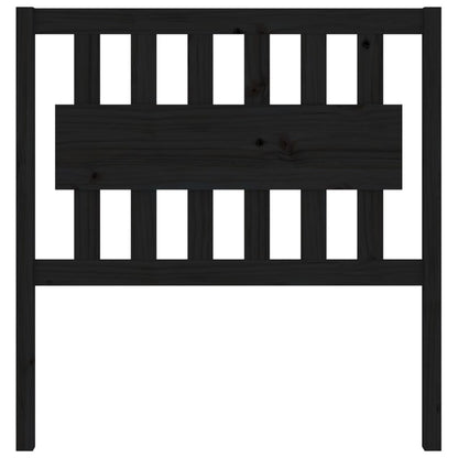 Kopfteil Schwarz 95,5x4x100 cm Massivholz Kiefer