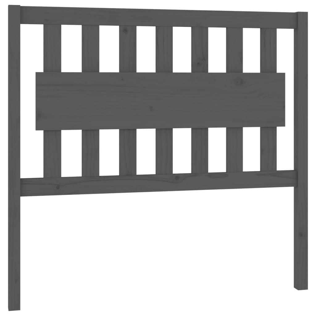 vidaXL Bett-Kopfteil Grau 105,5x4x100 cm Massivholz Kiefer