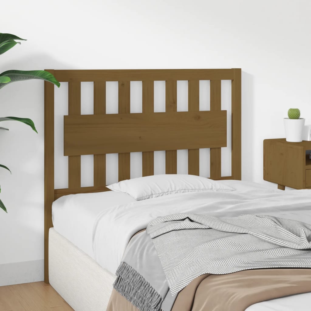 vidaXL Bett-Kopfteil Honigbraun 105,5x4x100 cm Massivholz Kiefer