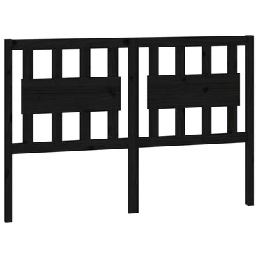 vidaXL Kopfteil Schwarz 125,5x4x100 cm Massivholz Kiefer