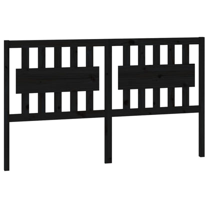 vidaXL Kopfteil Schwarz 155,5x4x100 cm Massivholz Kiefer