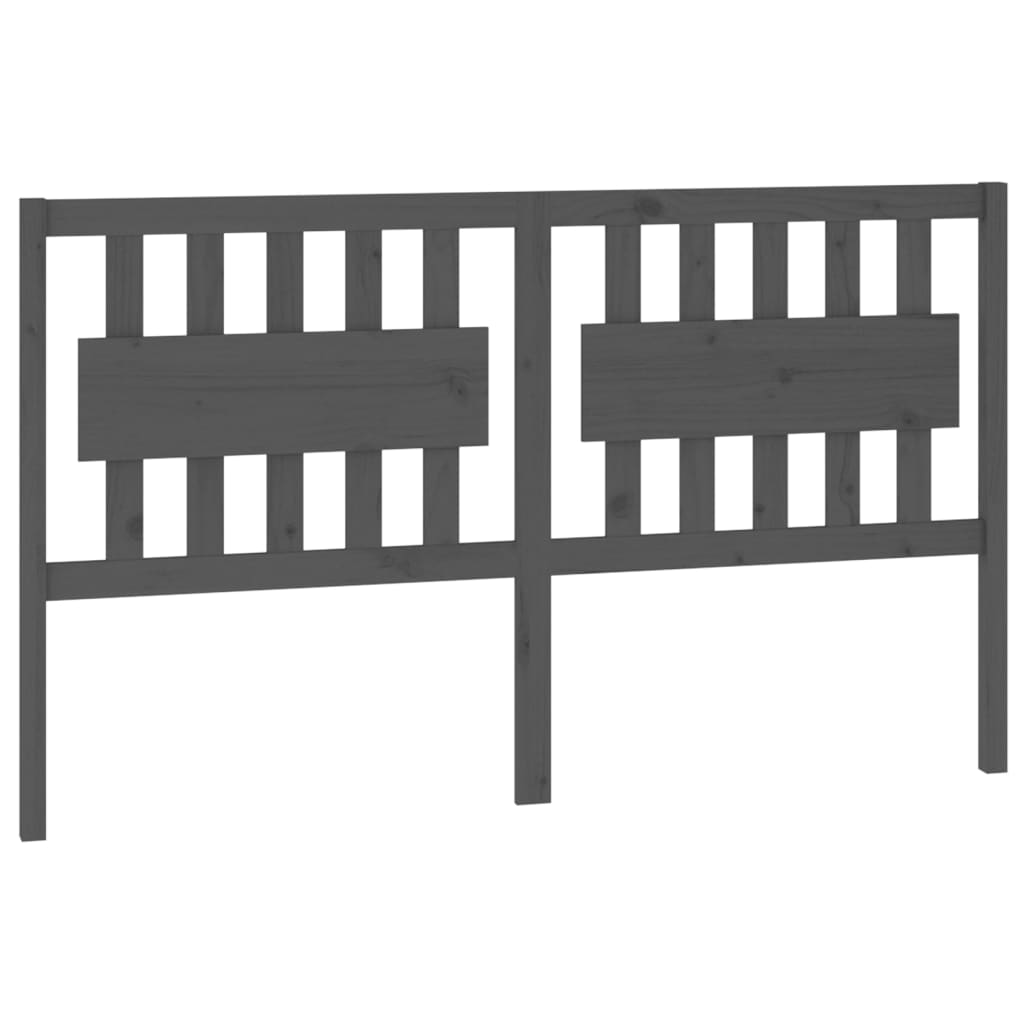 vidaXL Bett-Kopfteil Grau 165,5x4x100 cm Massivholz Kiefer