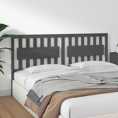 vidaXL Tête de lit gris 185,5x4x100 cm bois de pin massif