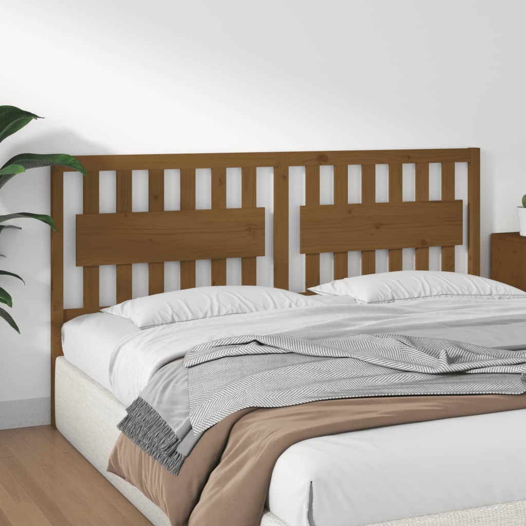 vidaXL Tête de lit marron miel 185,5x4x100 cm pin massif
