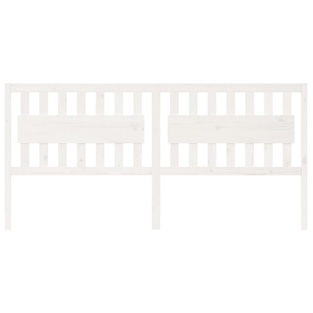 vidaXL Tête de lit blanc 205,5x4x100 cm bois de pin massif