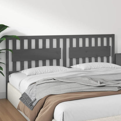 vidaXL Tête de lit gris 205,5x4x100 cm bois de pin massif