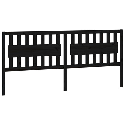 vidaXL Tête de lit Noir 205,5x4x100 cm Bois de pin massif