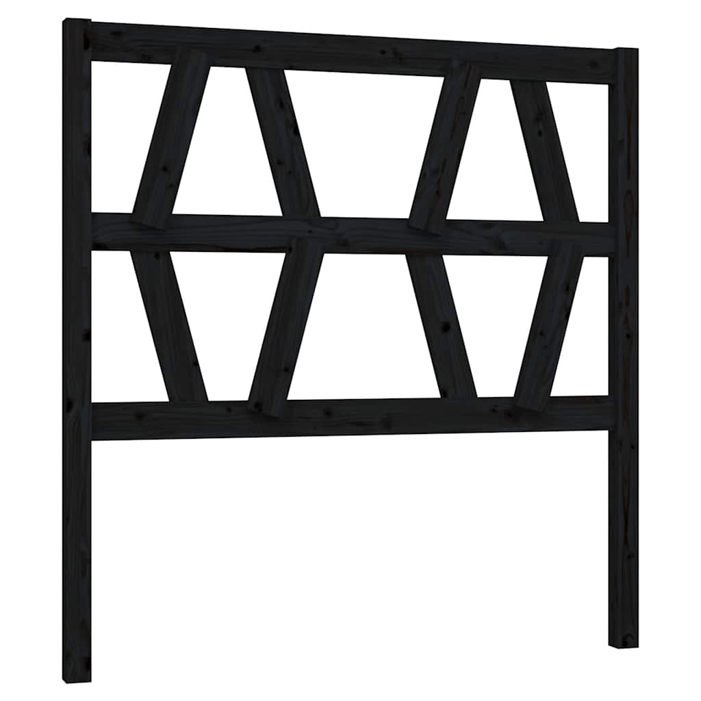 vidaXL Kopfteil Schwarz 81x4x100 cm Massivholz Kiefer