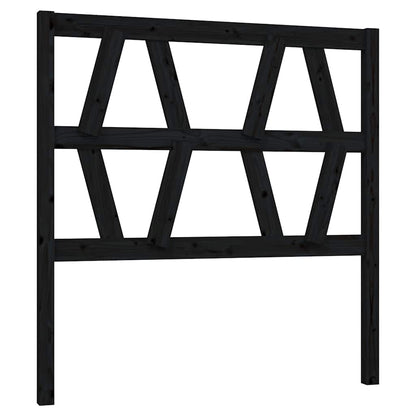 vidaXL Kopfteil Schwarz 81x4x100 cm Massivholz Kiefer