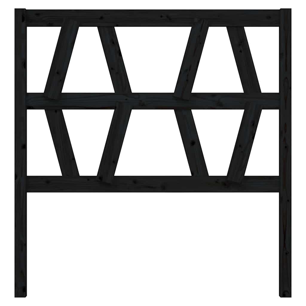 vidaXL Kopfteil Schwarz 81x4x100 cm Massivholz Kiefer