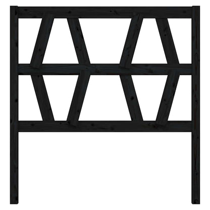 vidaXL Kopfteil Schwarz 81x4x100 cm Massivholz Kiefer