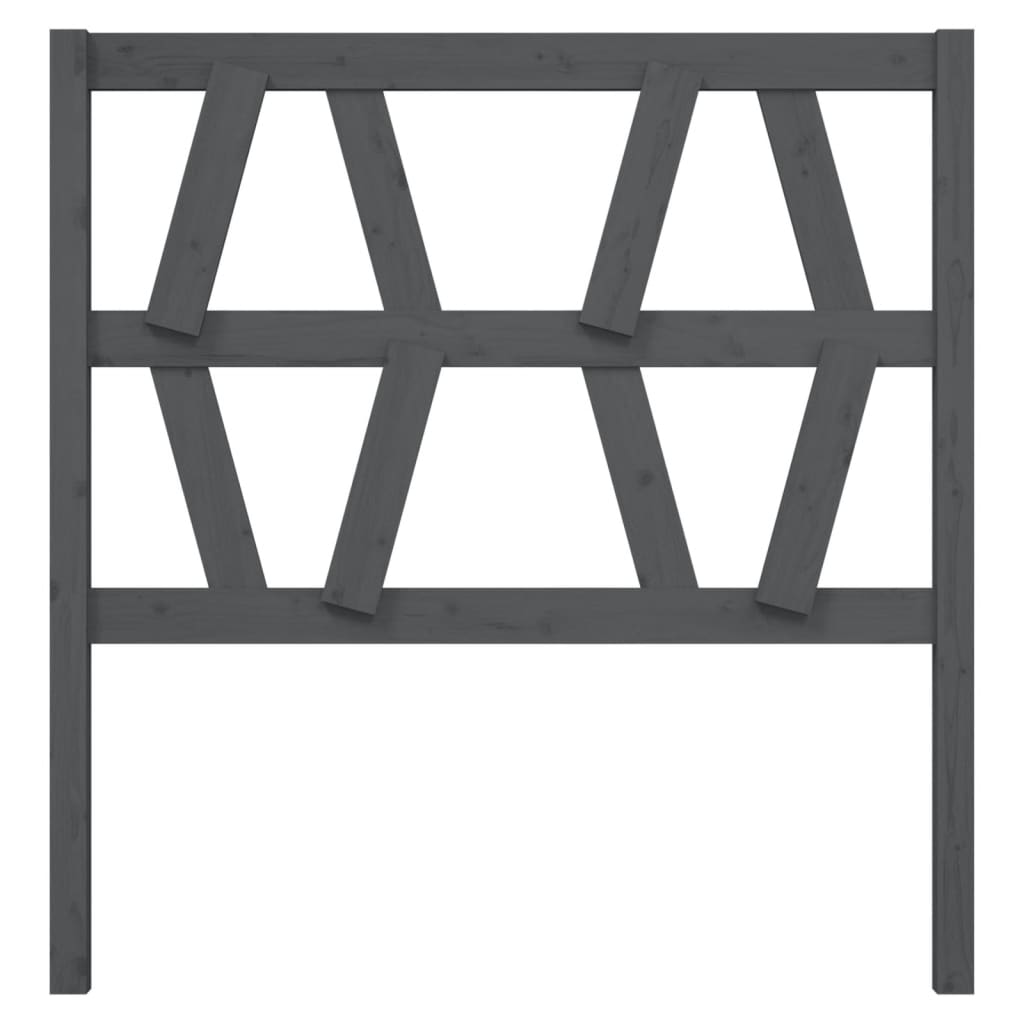 vidaXL Kopfteil Grau 106x4x100 cm Massivholz Kiefer