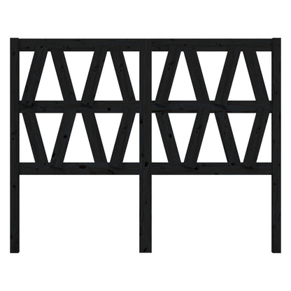 vidaXL Kopfteil Schwarz 126x4x100 cm Massivholz Kiefer