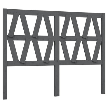 vidaXL Kopfteil Grau 146x4x100 cm Massivholz Kiefer