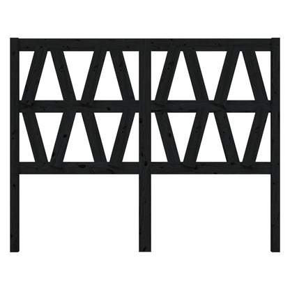 Kopfteil Schwarz 146x4x100 cm Massivholz Kiefer