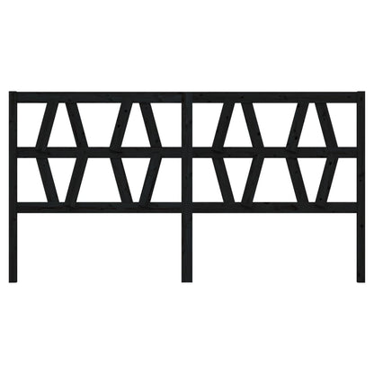 vidaXL Kopfteil Schwarz 186x4x100 cm Massivholz Kiefer