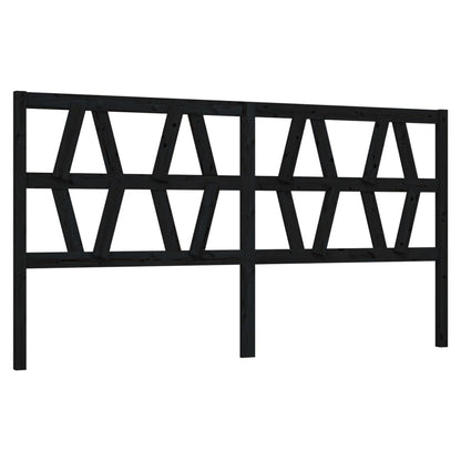 vidaXL Tête de lit Noir 206x4x100 cm Bois de pin massif